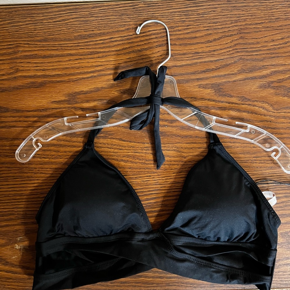 Shade and Shore black Bikini Swimsuit Top